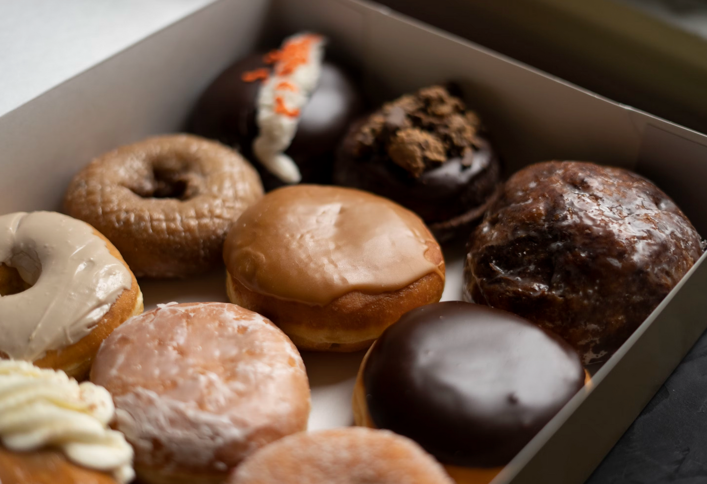 Filled Chocolate Glazed Donut